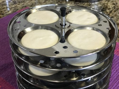 Idli molds ready to cook Idli molds ready to cook