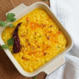 Instant Pot Moong Dal Fry. Split Yellow Lentils Pressure Cooker
