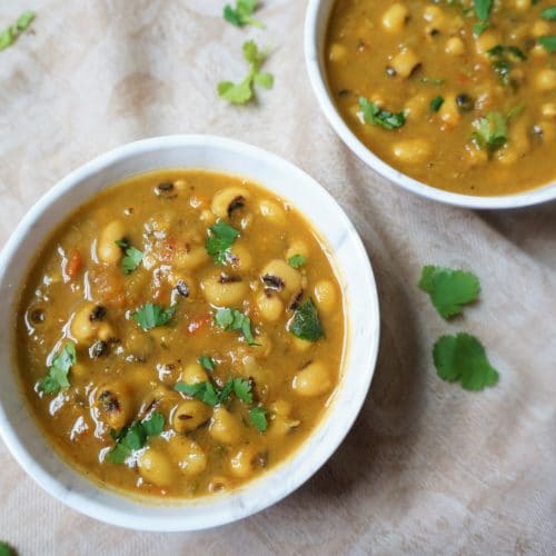 instant pot black eyed peas indian