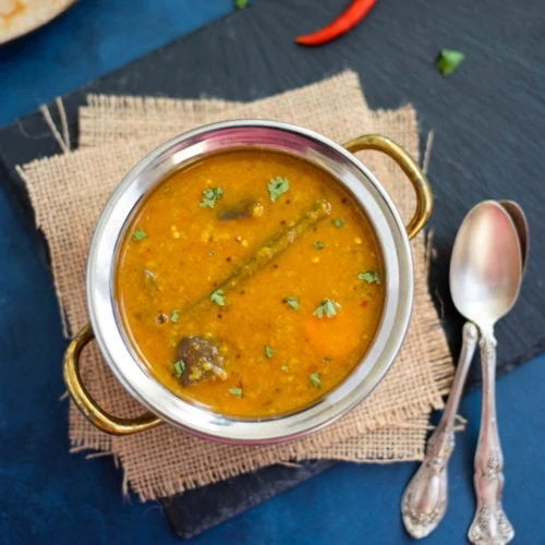 Lentil Sambar served in a bowl
