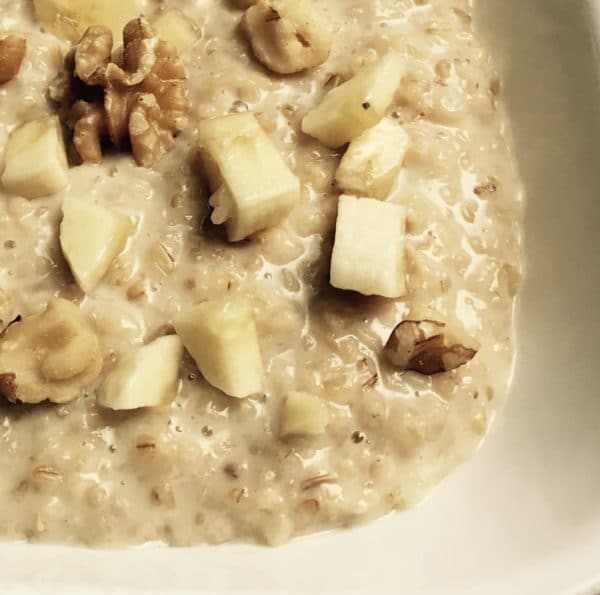 Banana Walnut Steel-cut Oats - Instant Pot - Piping Pot Curry