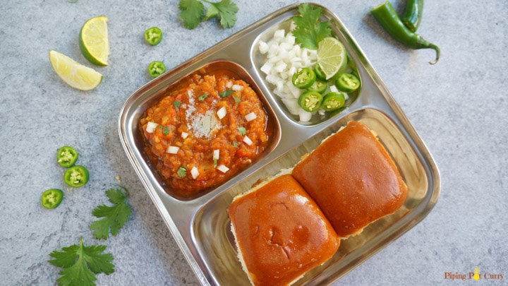 Pav Bhaji - Instant Pot & Stovetop