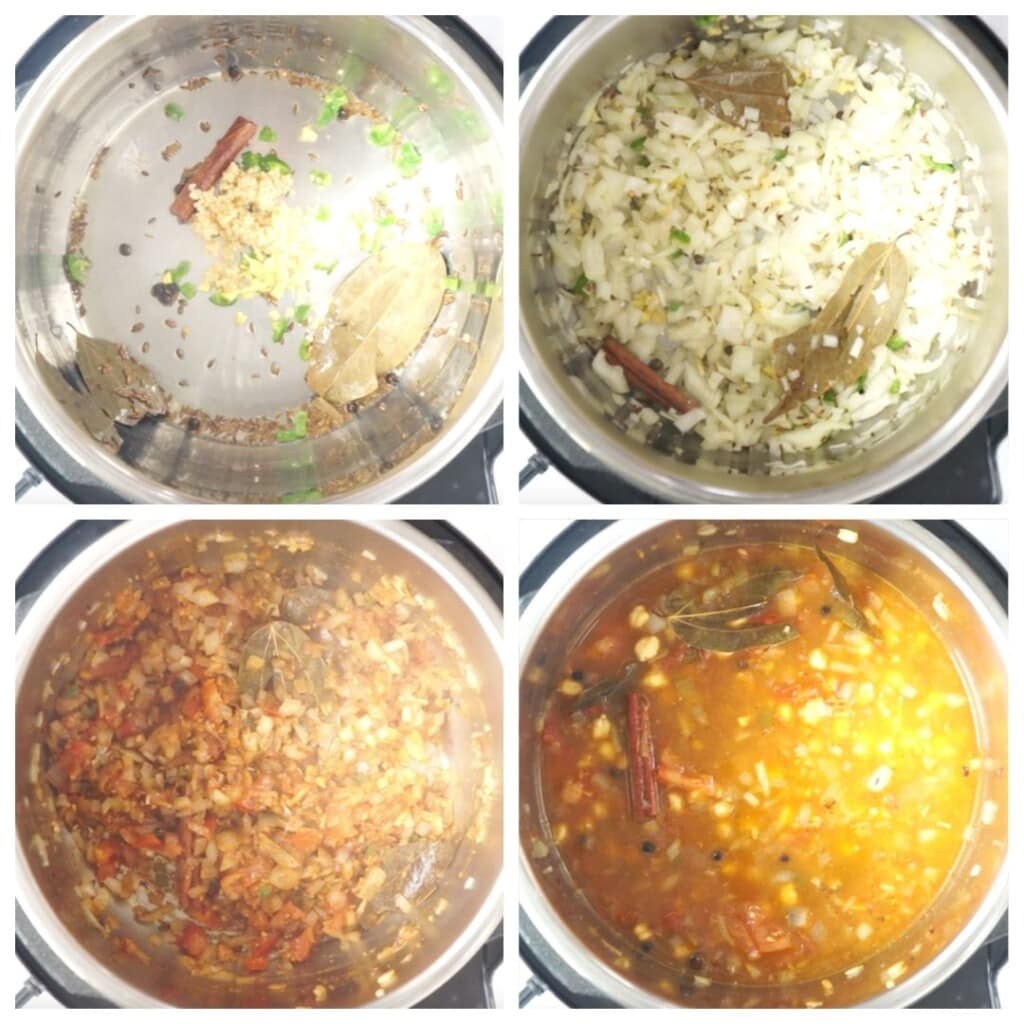 steps to make Chana Masala in instant pot