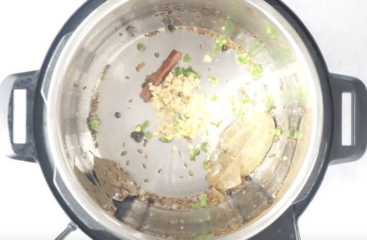 Chole Recipe Step 1 Chole Recipe Step 1 - Add whole spices, ginger, garlic in pressure cooker