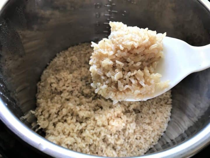 Brown rice instant pot pressure cooker - after cooking