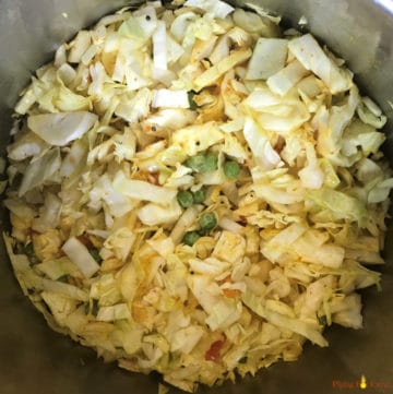 Cabbage Peas Stir Fry Patta Gobi Matar Instant Pot Pressure Cooker - Step 3 Cabbage Peas Stir Fry Patta Gobi Matar Instant Pot Pressure Cooker - Step 3