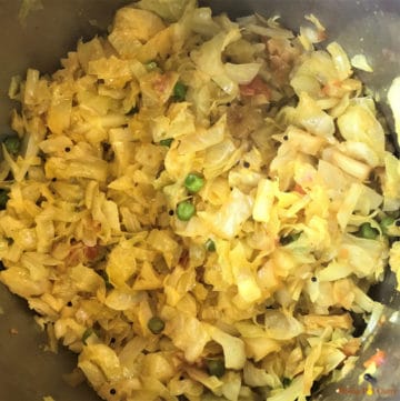 Cabbage Peas Stir Fry Patta Gobi Matar Instant Pot Pressure Cooker - Step 4 Cabbage Peas Stir Fry Patta Gobi Matar Instant Pot Pressure Cooker - Step 4