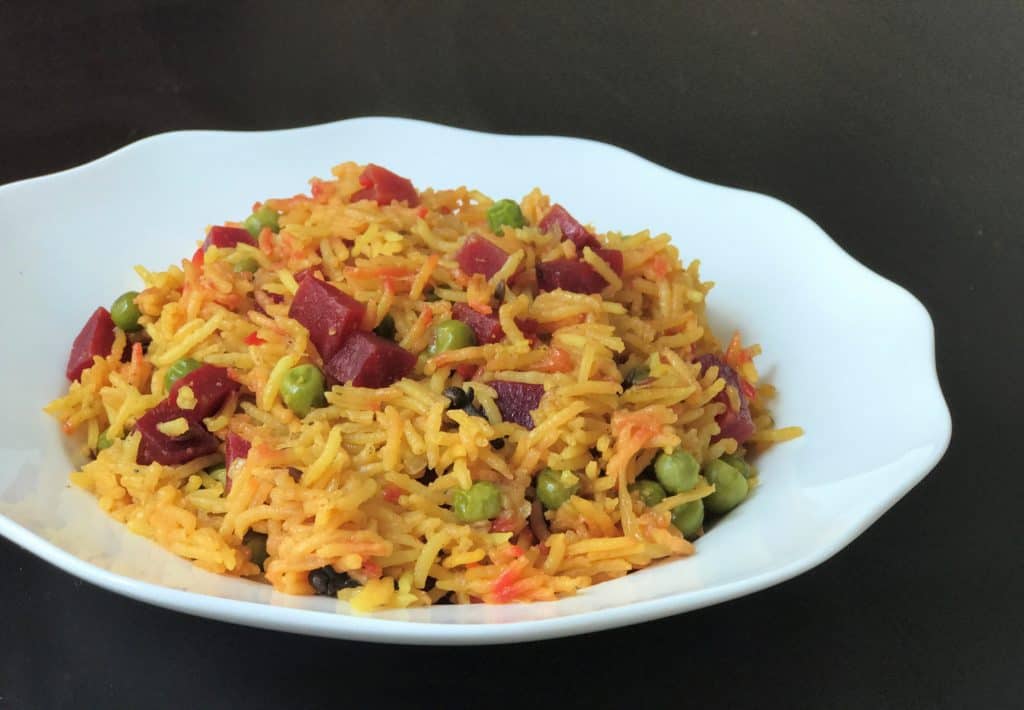 Beet Pulao Rice Instant Pot Pressure Cooker