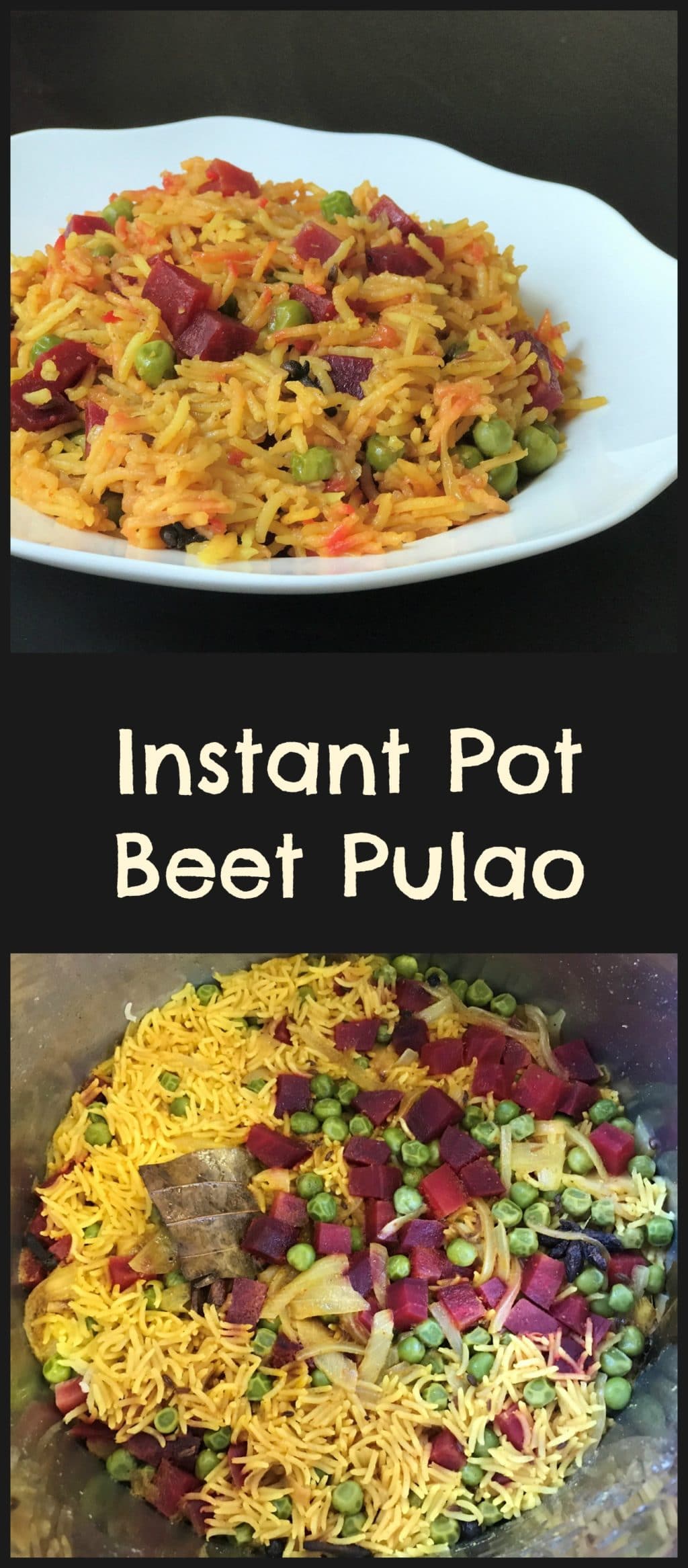 Beet Rice Pilaf / Beetroot Rice Instant Pot Piping Pot Curry