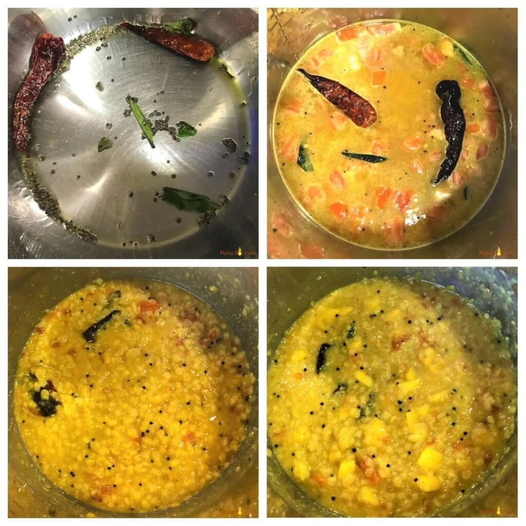 steps to make mango dal in the instant pot