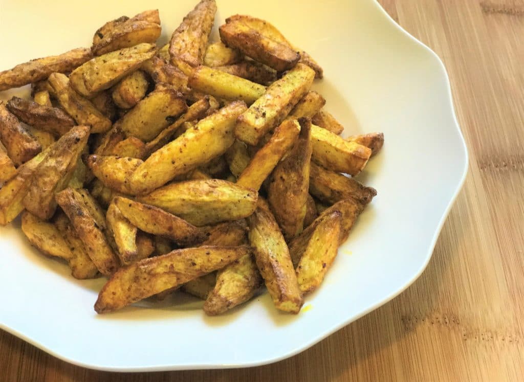 Air Fryer Taro Root Fries / Crispy Arbi Piping Pot Curry