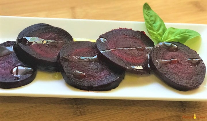 Instant Pot Beets - Drizzled with olive oil