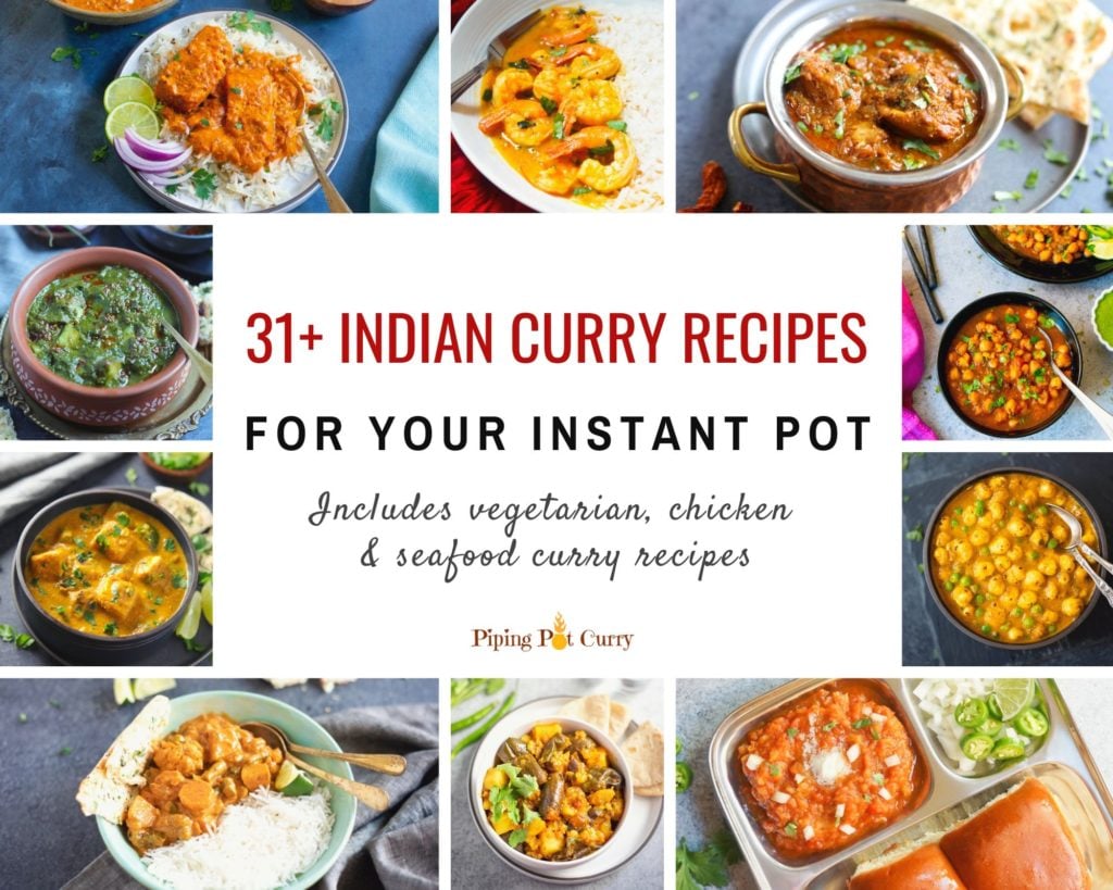 Instant pot indian curry recipes collage