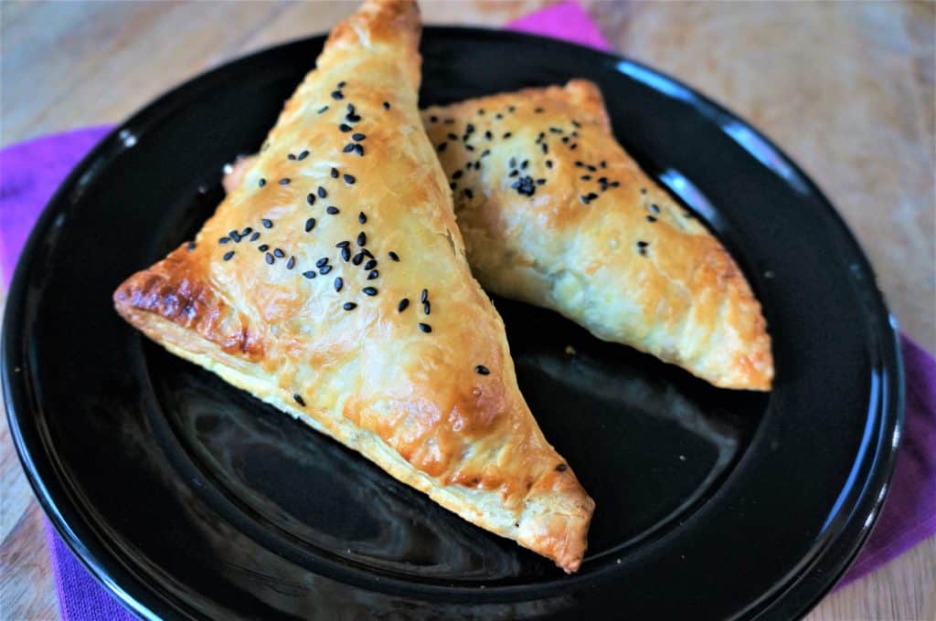 Savory Paneer Puff Pastry Turnovers - Air Fryer / Oven - Piping Pot Curry