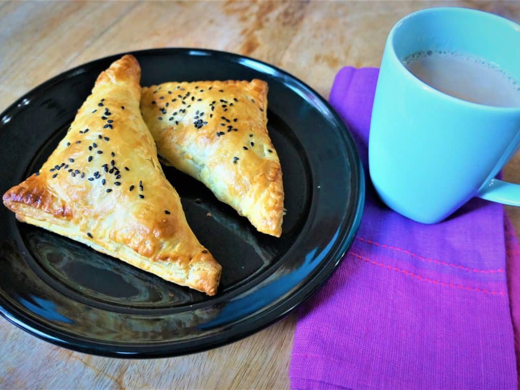 Savory Paneer Puff Pastry Turnovers - Air Fryer / Oven