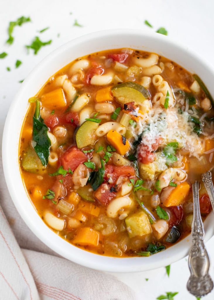 Instant Pot Minestrone Soup - Piping Pot Curry