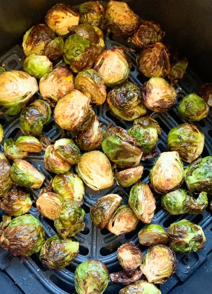 roasted Brussels sprouts in the air fryer