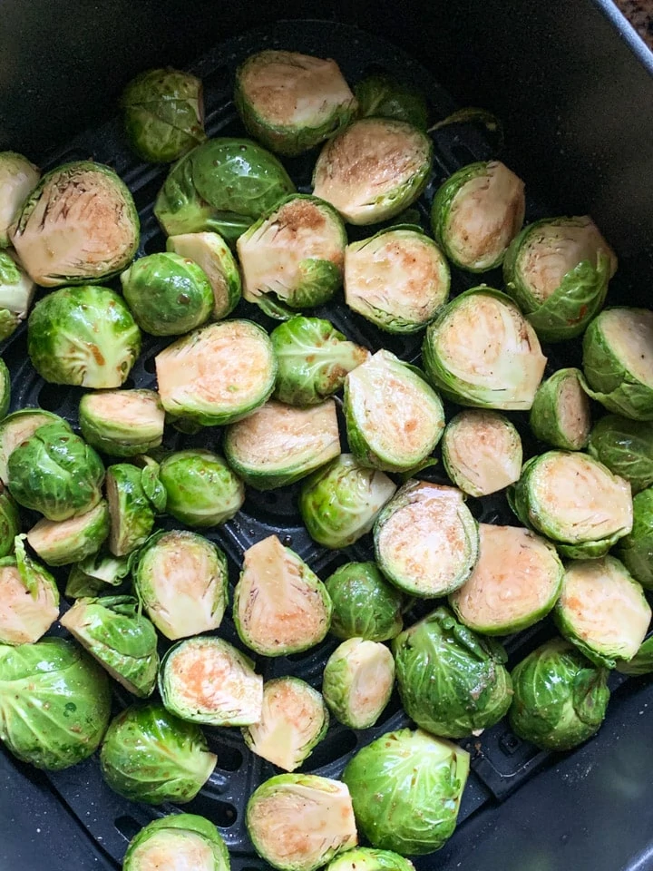 seasoned Brussels sprouts in the air fryer 