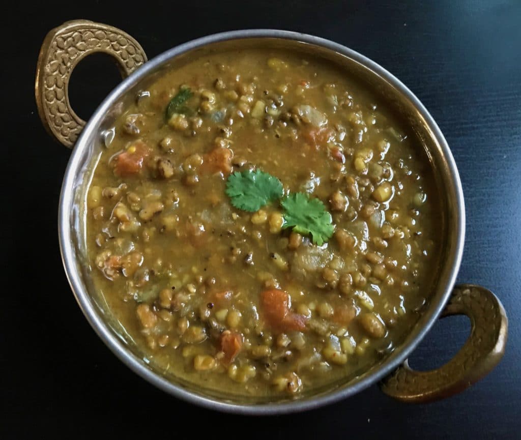 Green Moong Dal Green Lentils Instant Pot Stovetop Piping Pot Curry