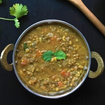 Green Moong Dal / Green Lentils - Instant Pot & Stovetop - Piping Pot Curry