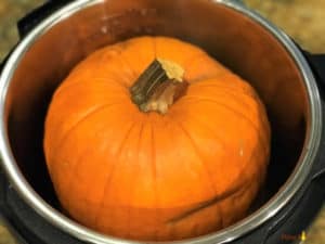 Instant Pot Pumpkin Puree - Pumpkin in the pot