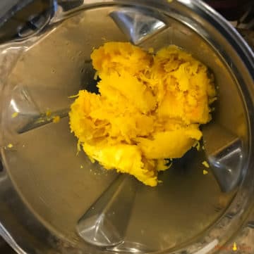 Instant Pot Pumpkin Puree - Pumpkin pulp in vitamix Instant Pot Pumpkin Puree - Pumpkin pulp in vitamix