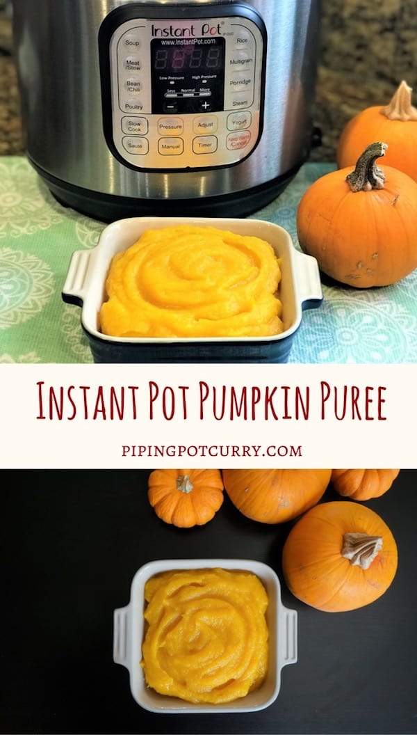 Easy Peasy Instant Pot Pumpkin Puree - Piping Pot Curry
