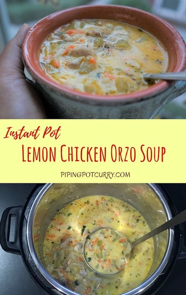 Easy Instant Pot Lemon Chicken Orzo Soup Piping Pot Curry