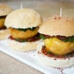 Air Fryer Potato Fritter Sliders . Air Fryer Vada Pav