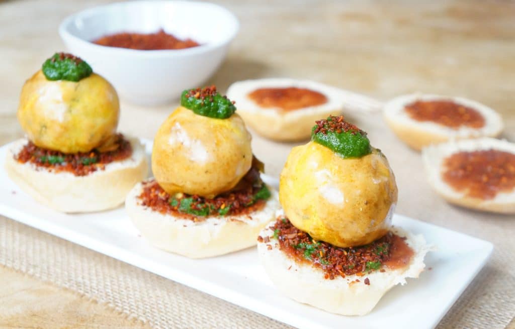 Air Fryer Spicy Potato Sliders. Vada Pav