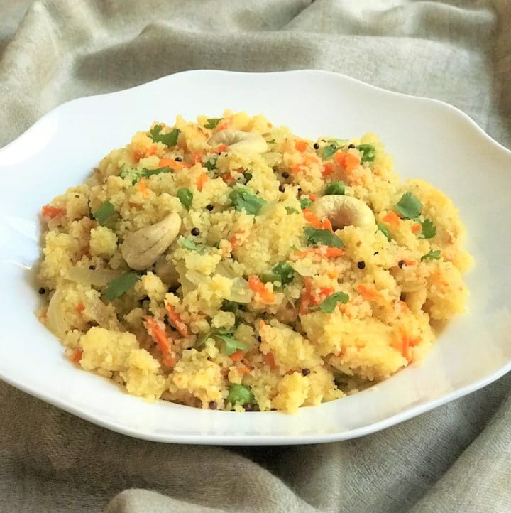 Sooji / Semolina / Rava Upma - Instant Pot - Piping Pot Curry