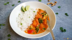 Thai Pumpkin Curry in Pressure Cooker Instant Pot