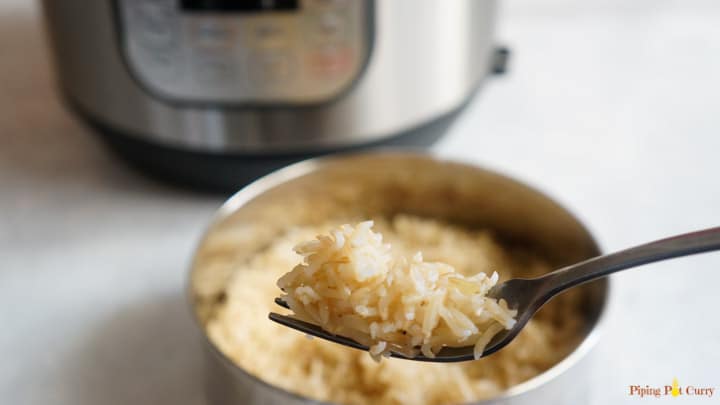 Brown Basmati Rice - Instant Pot Pressure Cooker - Piping Pot Curry