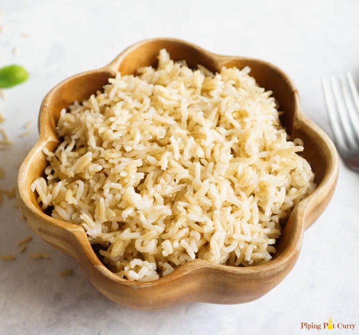 Make perfect pot-in-pot brown rice in your instant pot every time. It is quick, easy and no fuss!