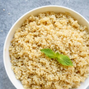 Perfectly cooked Quinoa in Pressure Cooker or Instant Pot. Two ways – In the main pot and pot-in-pot. Just add quinoa and water, set the timer and come back to perfectly cooked quinoa. This Instant Pot quinoa is now our go to method for cooking quinoa.