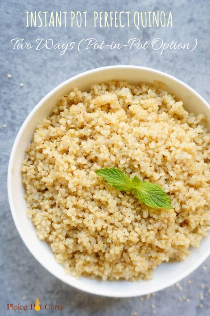 Quinoa Instant Pot Recipe - Perfectly Cooked Quinoa - Piping Pot Curry