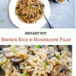 Brown Rice & Mushroom Pilaf Instant Pot Stovetop