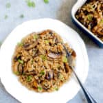 Instant Pot Mushroom Brown Rice Pilaf