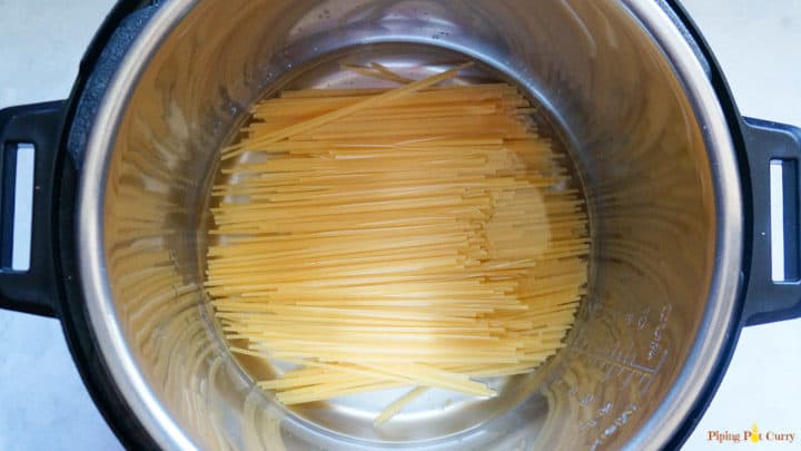 Instant Pot Spaghetti in Pesto Sauce Step 1 Instant Pot Spaghetti in Pesto Sauce Step 1