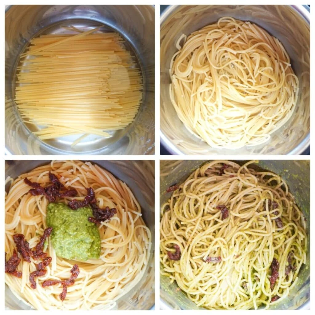 steps to make instant pot pesto pasta