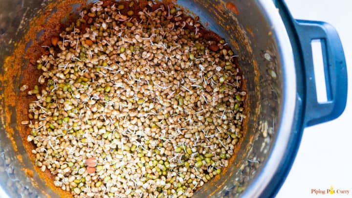 Misal Pav Instant Pot 5. Add sprouts Misal Pav Instant Pot 5. Add sprouts