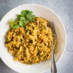 Black eyed peas and Spinach Pulao Pressure Cooker