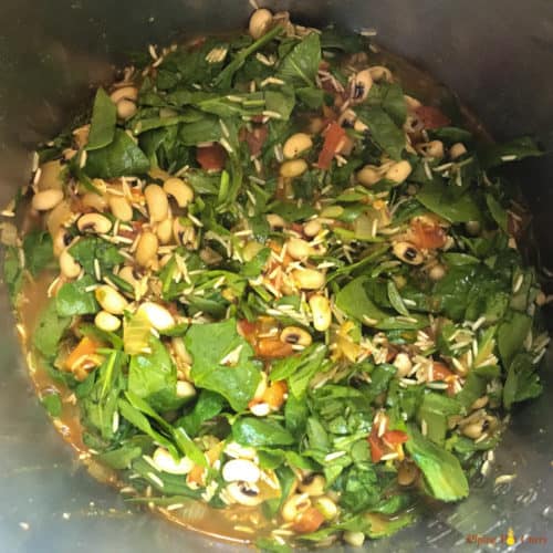 Black eyed peas and Spinach Pulao Pressure Cooker - Ready to Cook