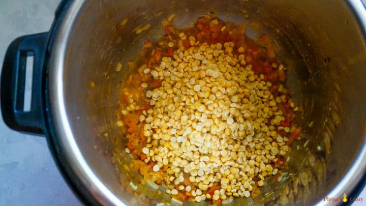 Chana Dal in Instant Pot - before cooking