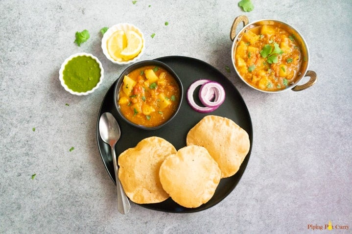 Instant Pot Potato Curry Aloo Rasedar Piping Pot Curry