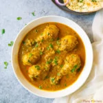 Chicken Korma in a while bowl