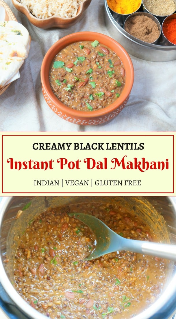 Instant Pot Dal Makhani with Rice (Madras Lentils) Piping Pot Curry