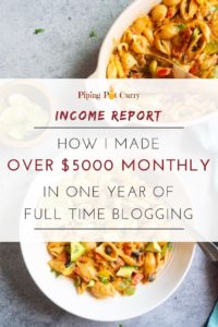 Food Blog Income Report - 1 year full-time