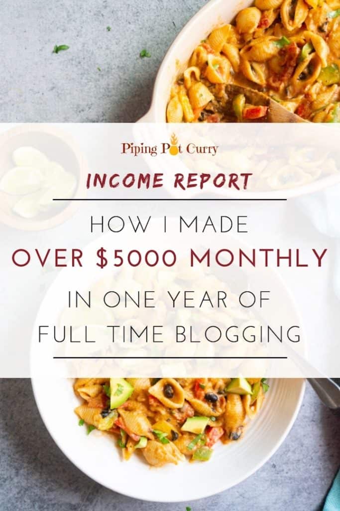 Food Blog Income Report - 1 year full-time