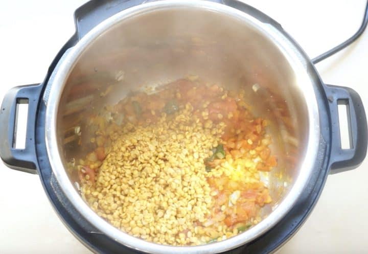 Indian Dal Tadka Dal Fry With Basmati Rice Instant Pot Piping Pot Curry